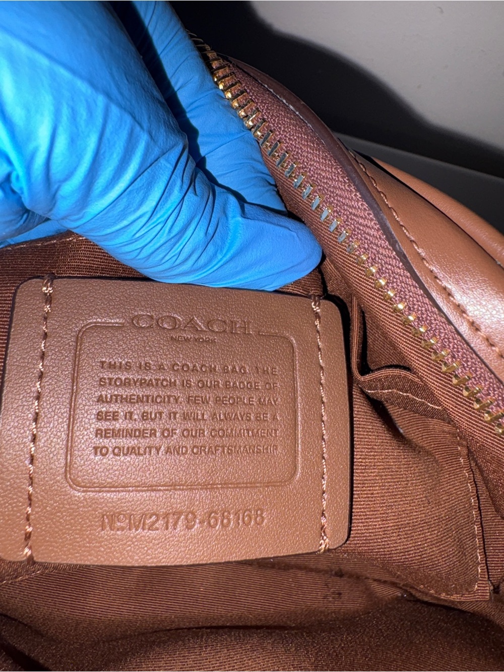 Coach Brown Signature Canvas Crossbody with Gold Hardware - Picture 13 of 14
